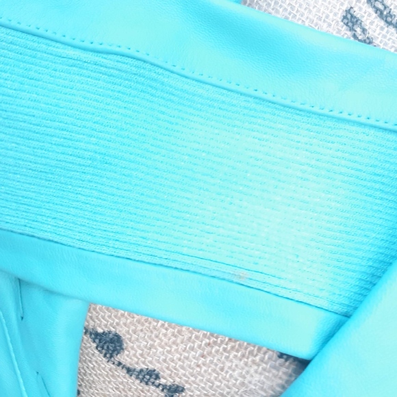 One Girl Who Leather Sweater Jacket Fringe Small - Picture 8 of 8